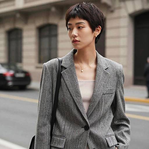 Female Short Hair Undercut Fashion Editorial