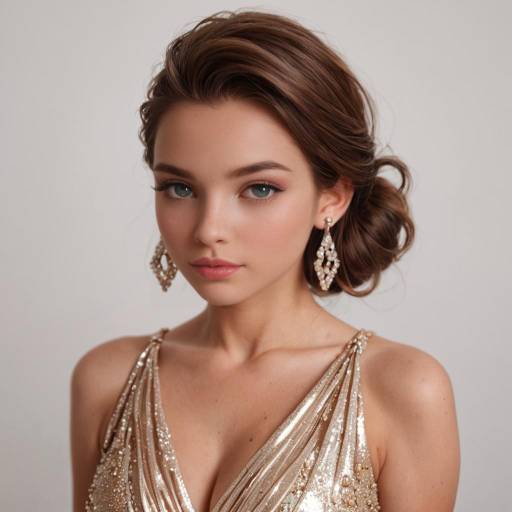 Chic Sophistication: Graceful Woman's Portrait Chic Sophistication: Graceful Woman's Portrait
