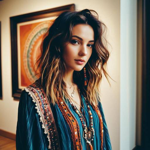 Bohemian Chic: Color Streaks Hairstyle Showcase