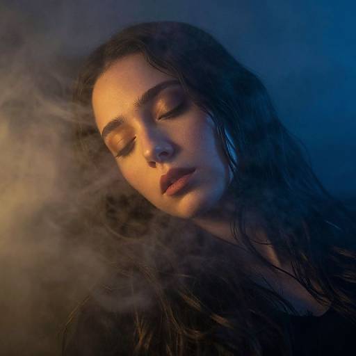 Enigmatic Vocalist in Misty Light