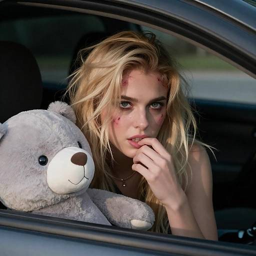 Moody Portrait of a Bruised Woman