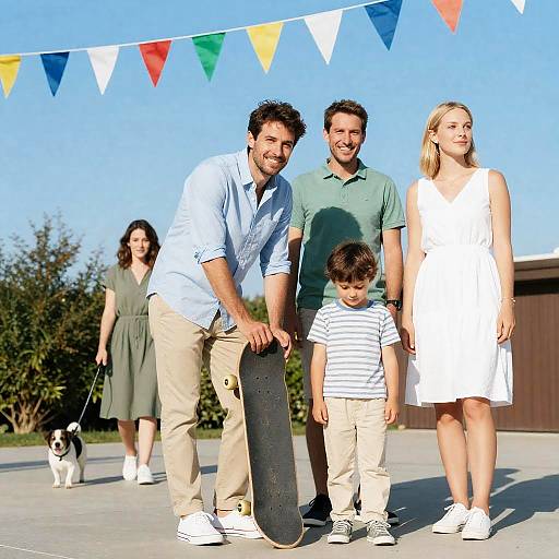 Joyful Family Moment in a Sunny Park