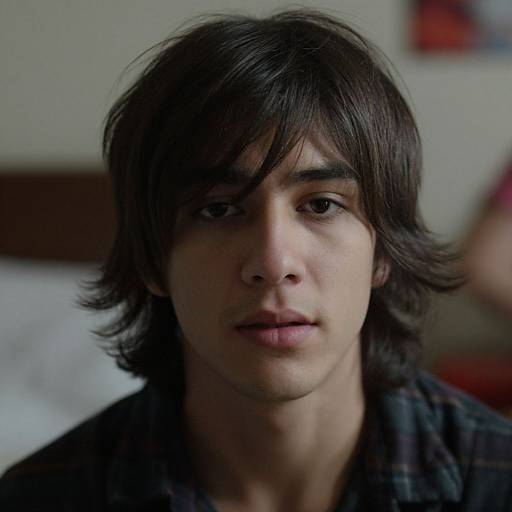 Blurry Close-Up Portrait of Young Man