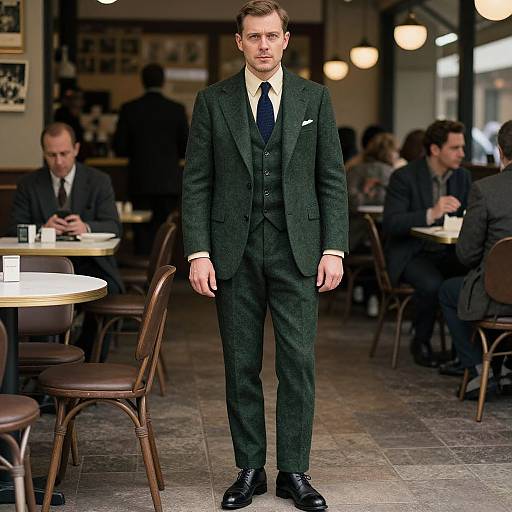 Confident Man in Vintage Suit