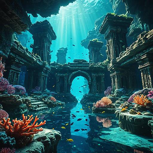 Sunken Ancient City Underwater