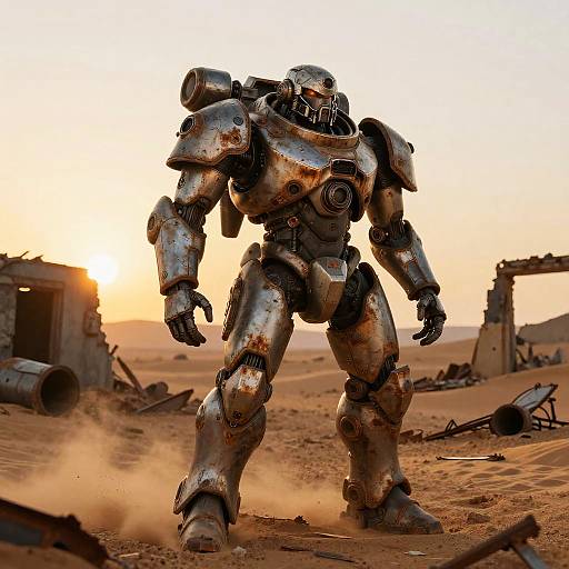 Desert Wasteland Mech Warrior