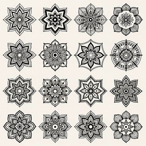 Intricate Zentangle Pattern Collection