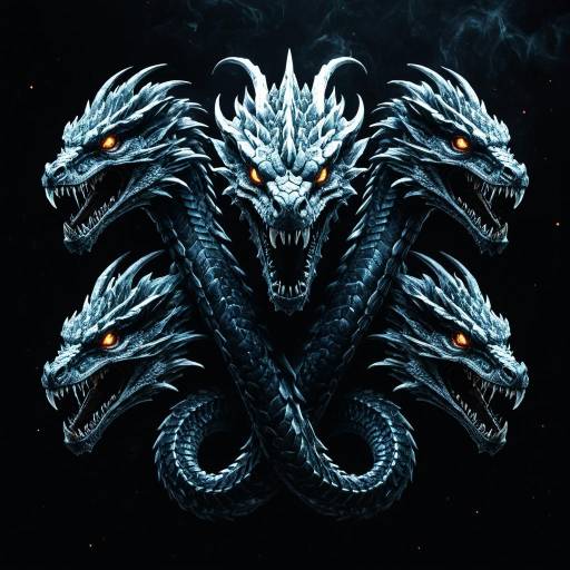 Multi-headed Hydra Fantasy Creature