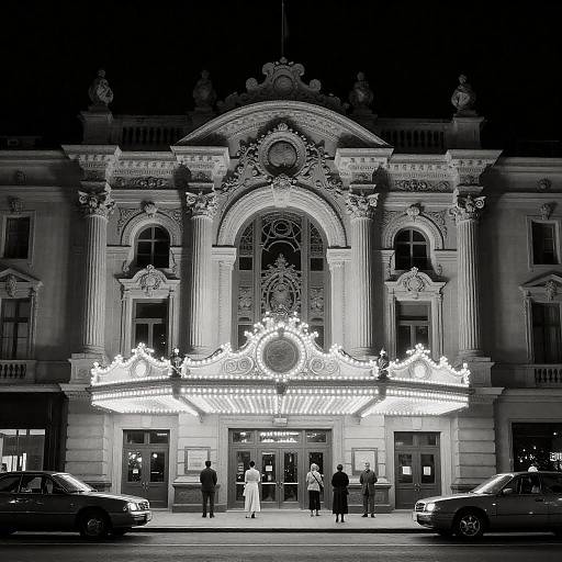 Noir Grand Theater Entrance at Night