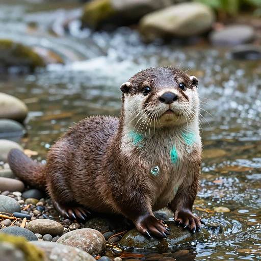 Playful Otter by Riverbank Illustration