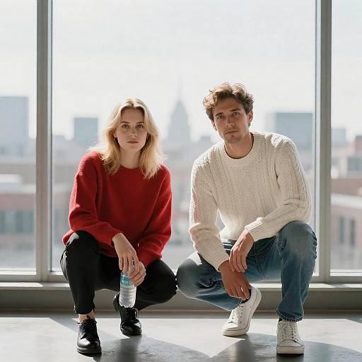 Candid Cityscape Portrait with Couple