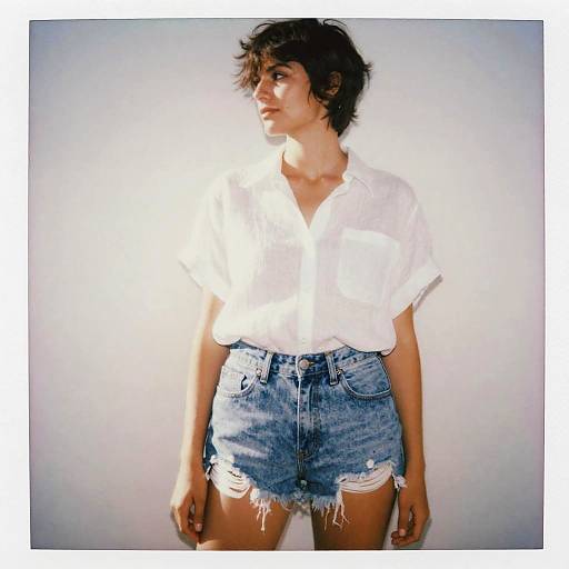 Golden Hour Polaroid: Linen and Denim