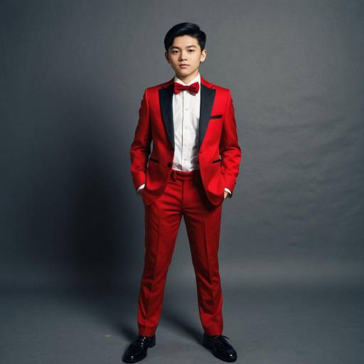 Stylish Red Wedding Suit for Boys