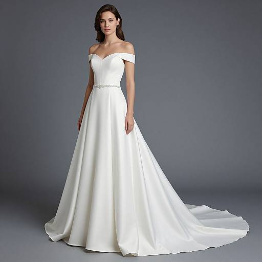 Elegant Off-Shoulder Princess Wedding Dress