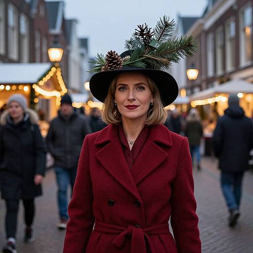 Festive Woman at Dickensfestijn Deventer