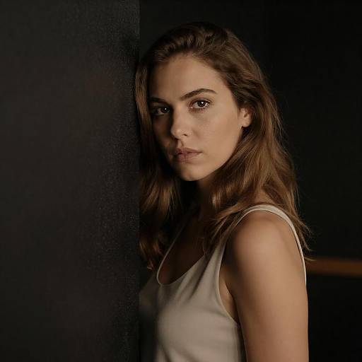 Moody Portrait of a Serious Woman