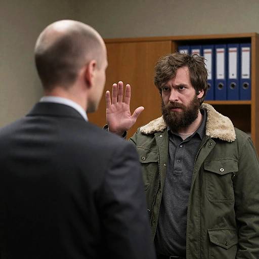 Tense Encounter Between Two Men