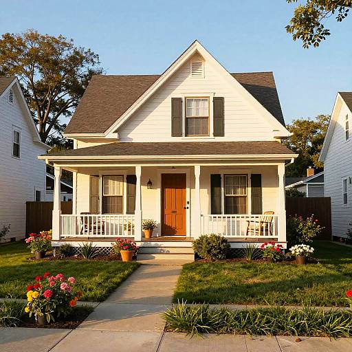 Charming Suburban House in Bloom