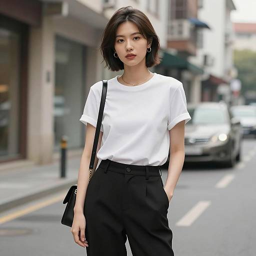 Confident Woman in Modern Urban Fashion