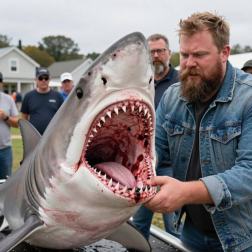 Shark Encounter with Bearded Spectators