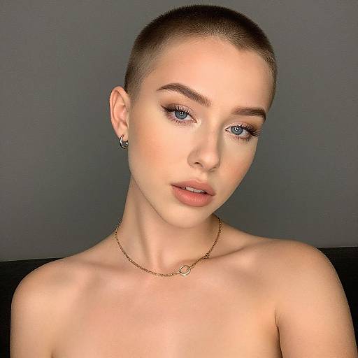 Realistic Portrait of Stylish Woman