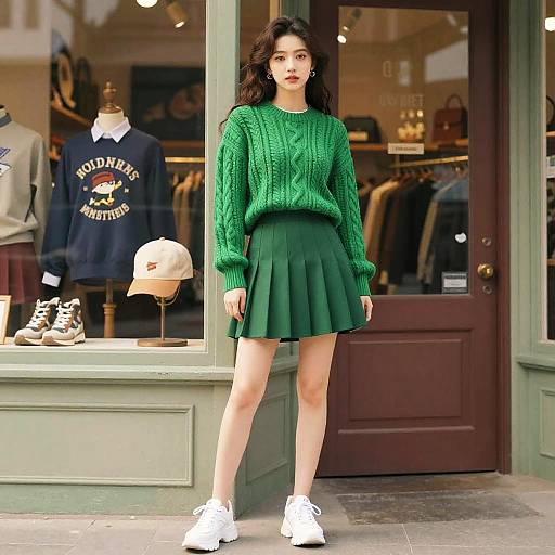 Sporty Chic Petite Woman in Vintage Setting