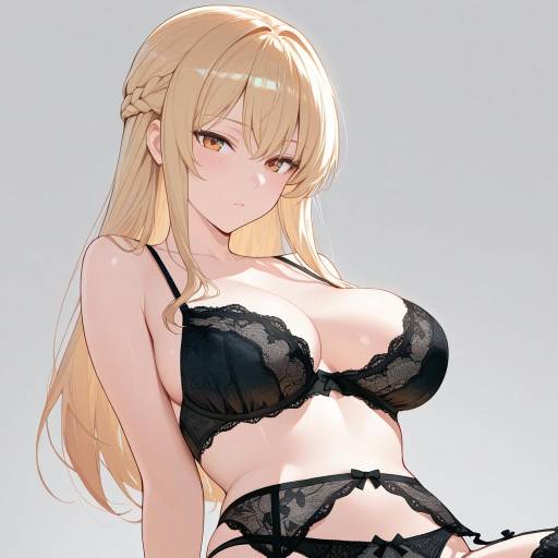 Elegant Lingerie Portrait of Graceful Woman Elegant Lingerie Portrait of Graceful Woman