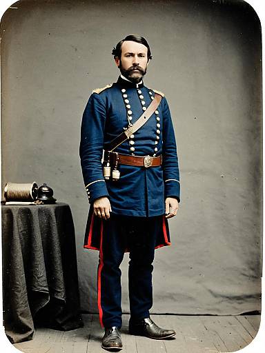 Man in Civil War Era Grant Uniform