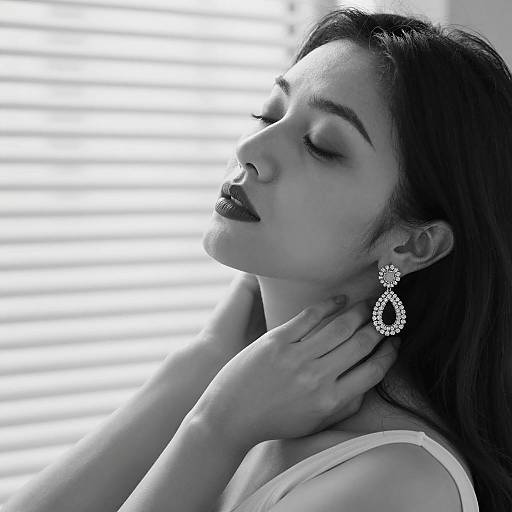 Elegant Black and White Portrait of a Woman