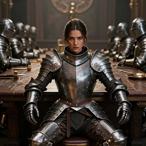 Fierce Female Knight Leader