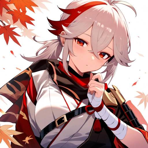 Kazuha: A Fiery Multicolored Character