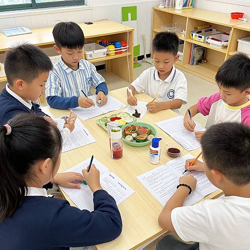 Children Engaged in Hands-On Science