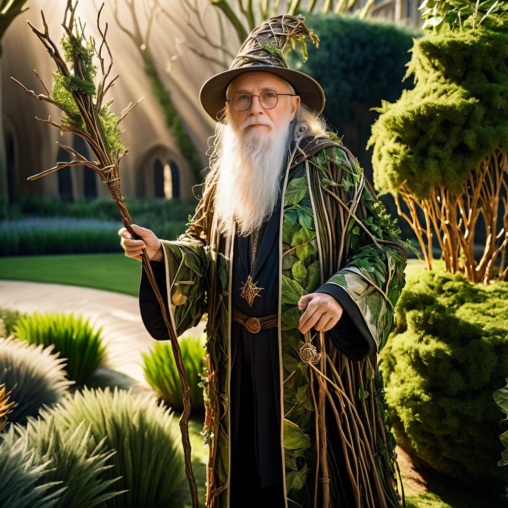 Elderly Wizard in Biophilic Design