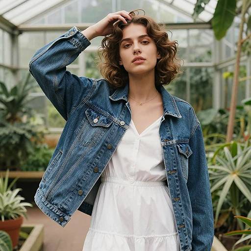 Finger Roll Hairstyle in Botanical Editorial