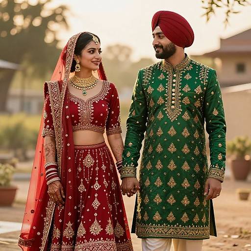 Gemini-Inspired Symmetrical Punjabi Suit