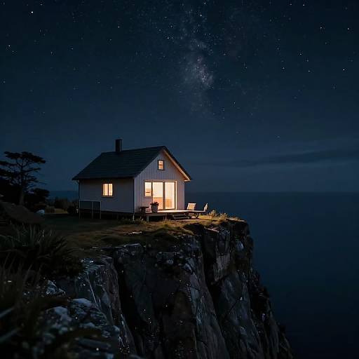 Futuristic Cottage on Cliff Edge