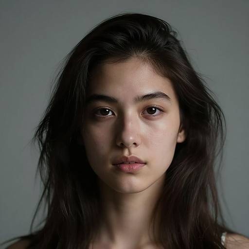 Photorealistic Windswept Headshot Portrait