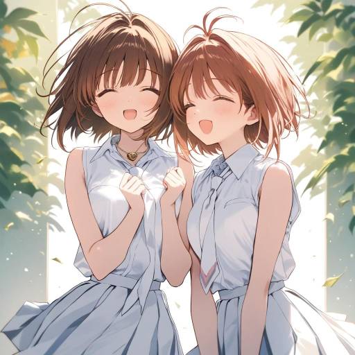 KinoMoto Sakura and Friends in School Uniform