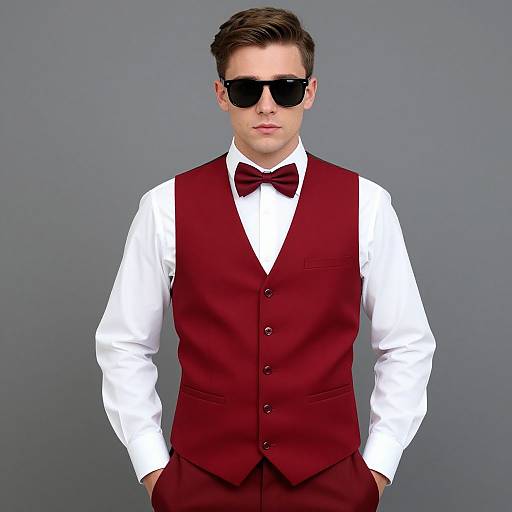 Retro Stylish Male with Bowtie