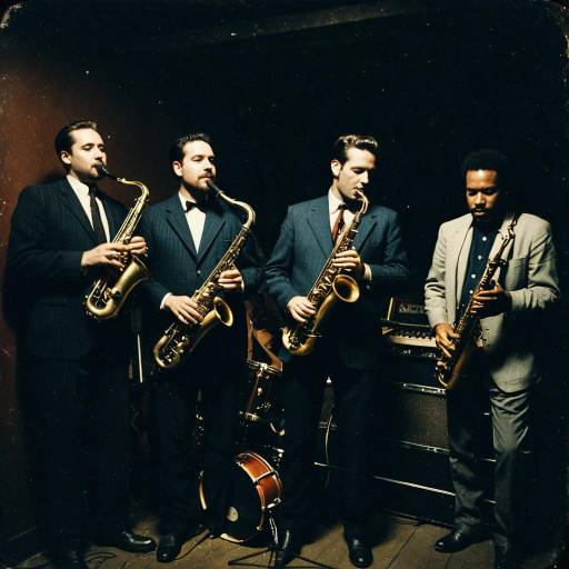 Underground Jazz Band Playing Saxophones