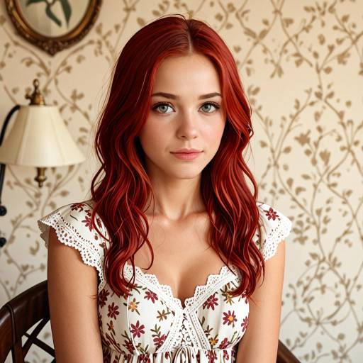 Realistic Portrait of Young Woman in Sundress