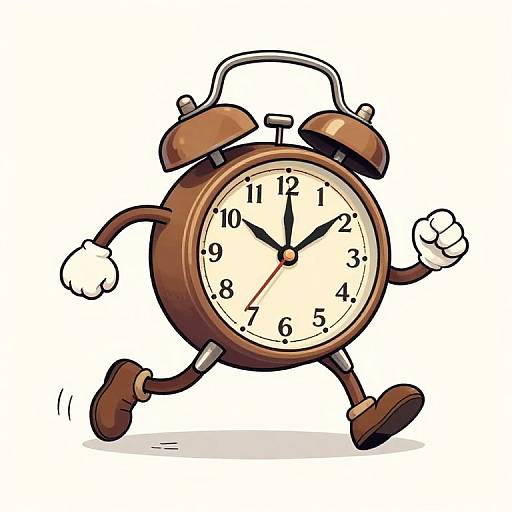 Whimsical Animated Vintage Alarm Clock