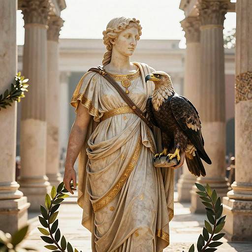 Ancient Roman Empress in Marble Forum