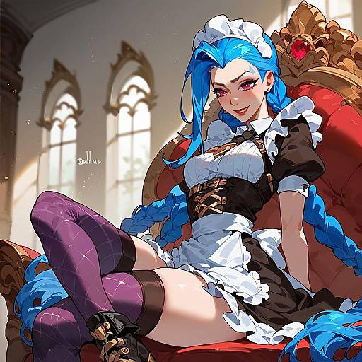 Jinx League Maid with Long Braids