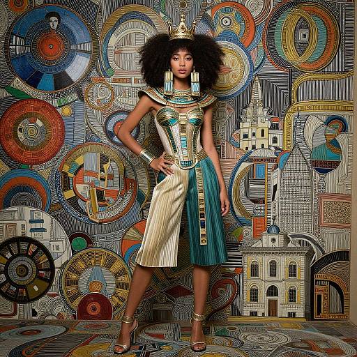 Afrofuturist Fashion Portrait Masterpiece