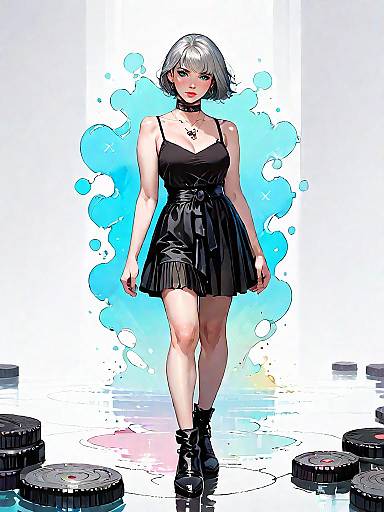 Chic Woman in Contemporary Fashion