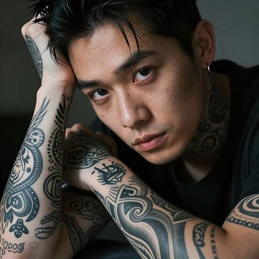 Enigmatic Tattoo Artist Portrait