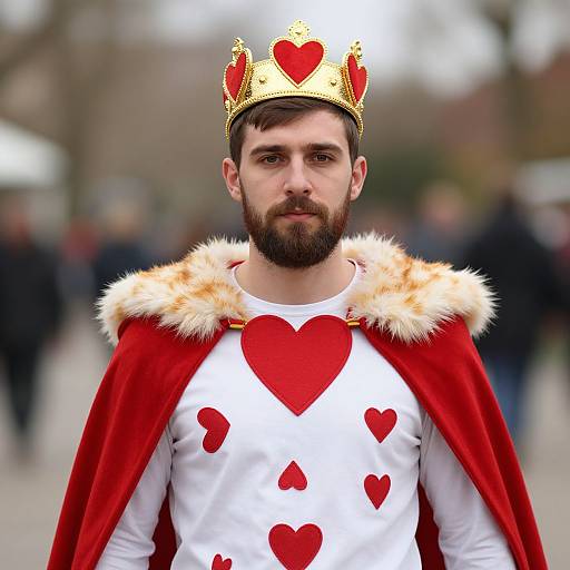 Man in King Hearts Costume