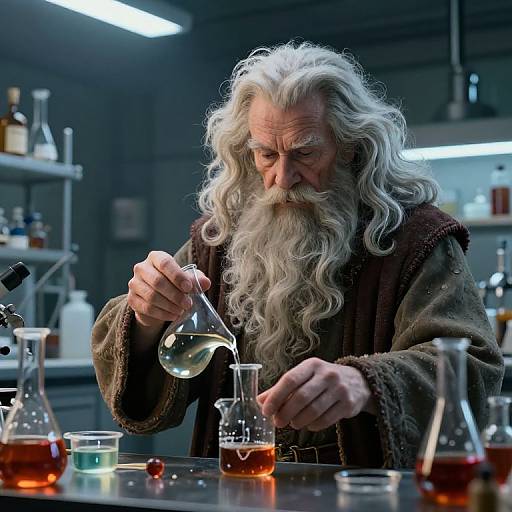 Photorealistic Mad Scientist in Lab