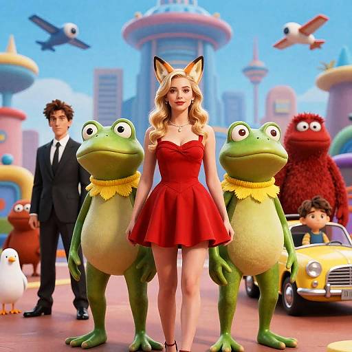 Vibrant Movie Poster with Unique Characters